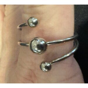 Acero Gold Coiled Balls Stacked Womens Ring Silver Stainless Steel 316L 20 US 11